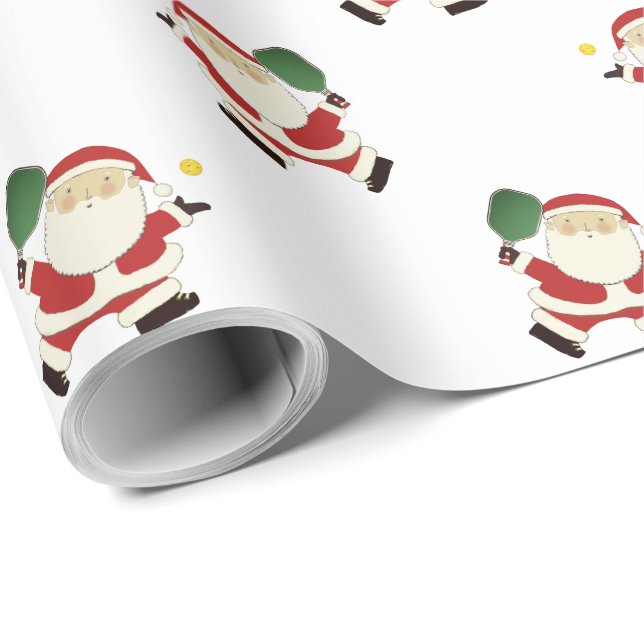 Papier Cadeau Cadeau de Noël de pickleball (Coin rond)