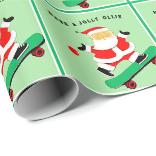 Papier Cadeau Cadeau de Noël de planche à roulettes