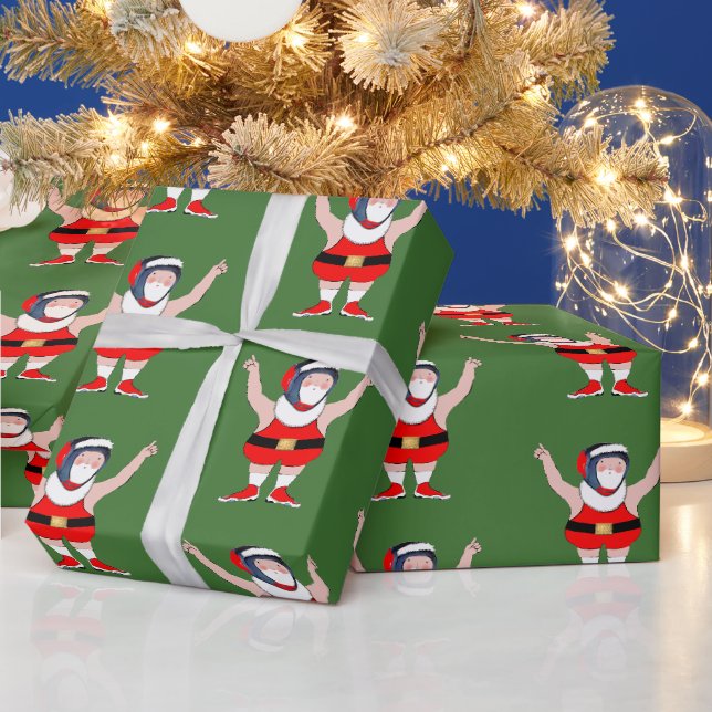 Papier Cadeau Cadeau de Noël de vacances de lutteur de lutte (Vacances)
