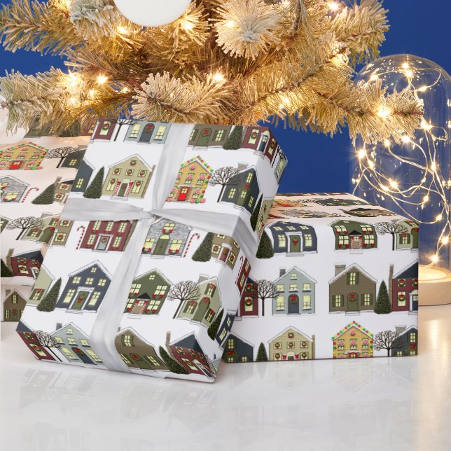 Papier Cadeau Cadeau de Noël de vacances pour agent immobilier (Vacances)