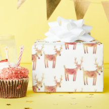 Cadeau de Noël envelopper rennes rustiques