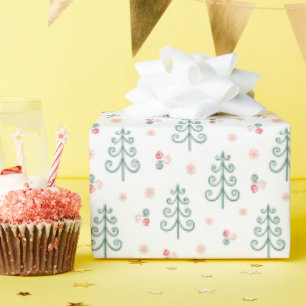 Papier Cadeau Cadeau de Noël minimaliste pour Motif d'arbre nord
