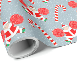 Papier Cadeau Cadeau de Noël pom-pom girl