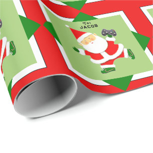 Papier Cadeau Cadeau de Noël pour joueur de jeux vidéo