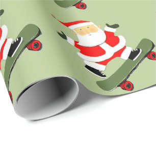 Papier Cadeau Cadeau de Noël skateboard