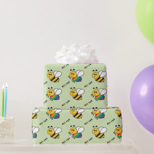 Papier Cadeau Cadeau de sensibilisation à l'autisme abeille colo