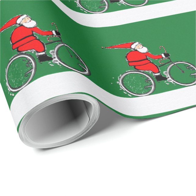 Papier Cadeau Cadeau de vacances de cyclisme (Coin rond)