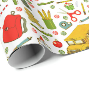 Papier Cadeau Cadeau de vacances de l'enseignant