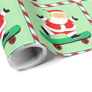 Papier Cadeau Cadeau de vacances de skateboard