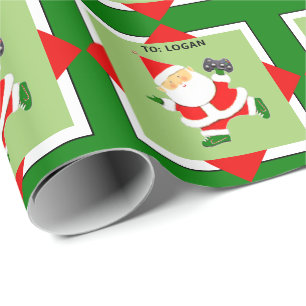 Papier Cadeau Cadeau de vacances personnalisé pour joueur de vid