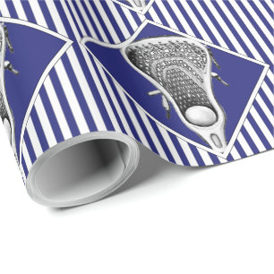 Papier Cadeau Cadeau d'équipe de crosse Blue