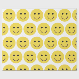 Papier Cadeau Cadeau d'été jaune Sourires Joyeux Anniversaire Vi