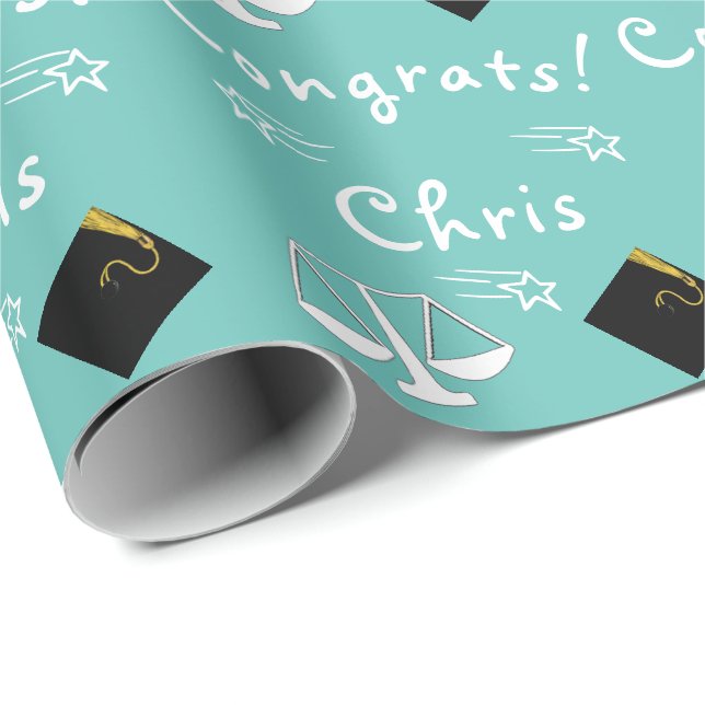 Papier Cadeau Cadeau d'études de droit créatif (Coin rond)