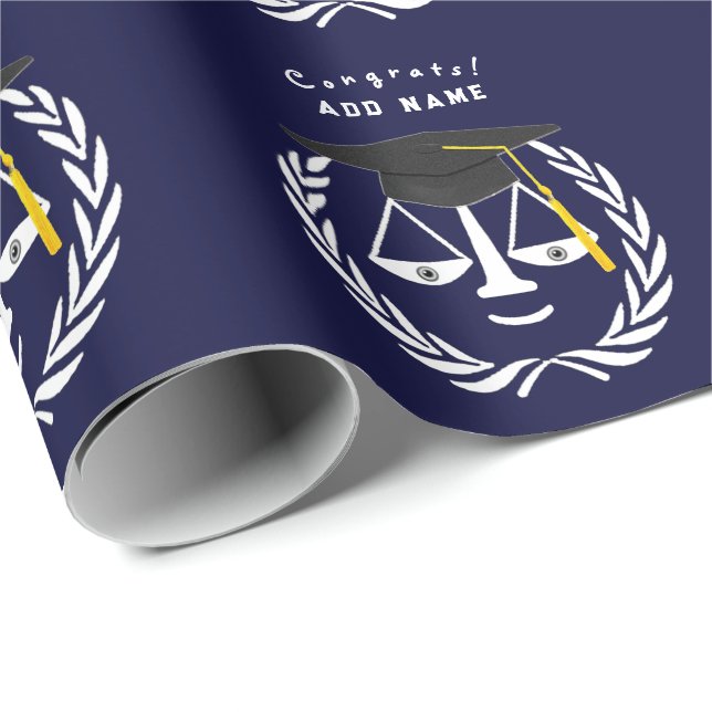 Papier Cadeau Cadeau d'études de droit créatif (Coin rond)