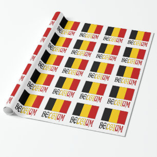 Papier Cadeau Cadeau drapeau belge et Belgique