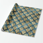 Papier Cadeau Cadeau élégant chic abstrait or métallisé bleu<br><div class="desc">Beau faux bleu métallisé et or avec un motif abstrait emballage cadeau classique pour toute occasion.  Si charmant et chic.  Parfait pour tous vos emballages cadeaux spéciaux.</div>