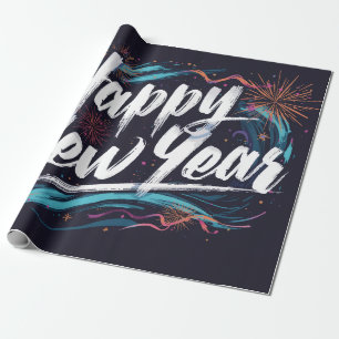 Papier Cadeau Cadeau élégant de vacances de nouvelle année