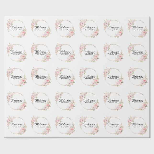 Papier Cadeau Cadeau fait main de bienvenue (Plat)