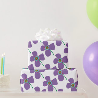 Papier Cadeau Cadeau fantaisiste fleur estivale amusante marguer