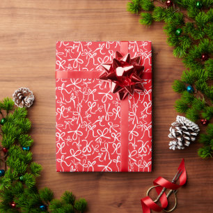 Papier Cadeau Cadeau Féminin Motif Noir Blanc Rouge Fantaisiste 