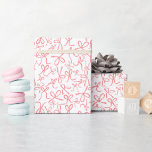 Papier Cadeau Cadeau Féminin Motif Rubans Roses Mignons Fantaisi
