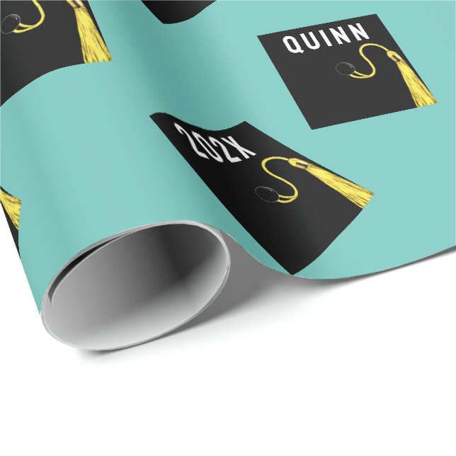 Papier Cadeau Cadeau Grad 2025 (Coin rond)