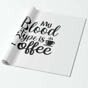 Papier Cadeau Cadeau Infirmière Mon Sang Est Café