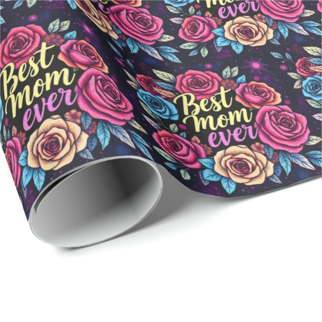 Papier Cadeau Cadeau Luxe Floral Collection populaire (Coin rond)