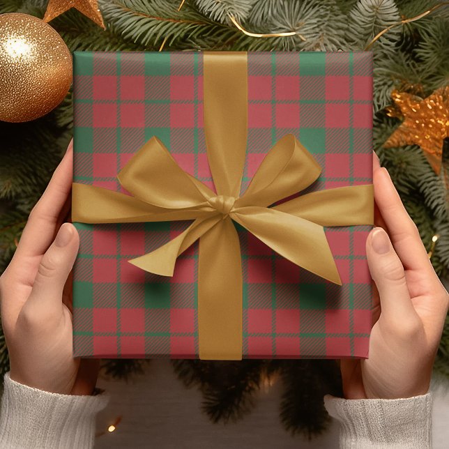 Papier Cadeau Cadeau moderne rouge et vert en mousse (Créateur téléchargé)