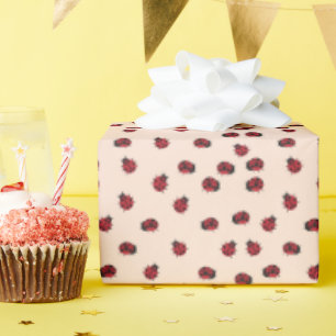 Papier Cadeau Cadeau Motif Pink Ladybug