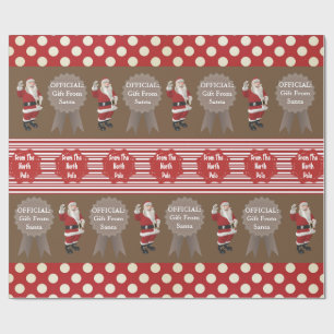 Papier Cadeau Cadeau Officiel De Père Noël