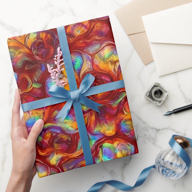 Papier Cadeau Cadeau Opale Rouge (Cadeaux)