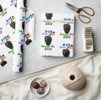 Papier Cadeau Cadeau Papa Premier Héros Pour Toujours Mon Roc