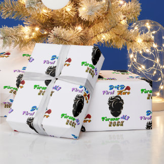 Papier Cadeau Cadeau Papa Premier Héros Pour Toujours Mon Roc