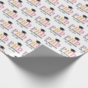 Papier Cadeau Cadeau personnalisé de doctorat ou de doctorat