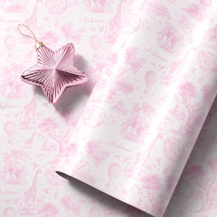 Papier Cadeau Cadeau personnalisé de fête prénatale bébé safari 