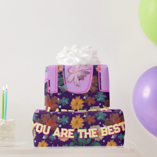 Papier Cadeau Cadeau personnalisé de la fête des mères pour le b (Cadeaux de fête)
