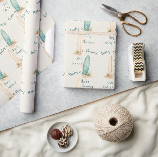 Papier Cadeau Cadeau personnalisé pour la fête prénatale Bébé à 