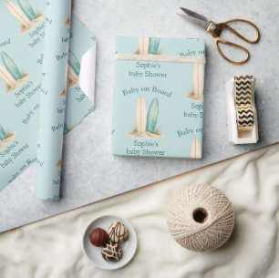 Papier Cadeau Cadeau personnalisé pour la fête prénatale "Bébé à