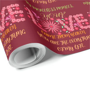 PAPIER CADEAU CADEAU POUR MAMAN, SOEUR, FILLE, AMIE, PETITE AMIE