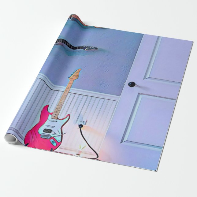 Papier Cadeau Cadeau pour mari guitariste (Déroulé)