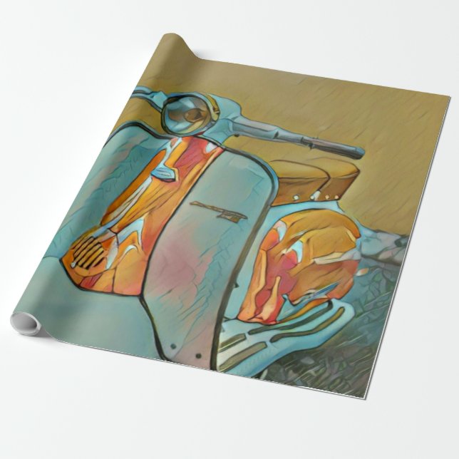 Papier Cadeau Cadeau pour motard (Déroulé)