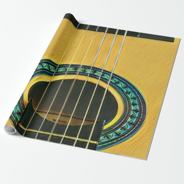 Papier Cadeau Cadeau pour petit ami guitariste (Déroulé)