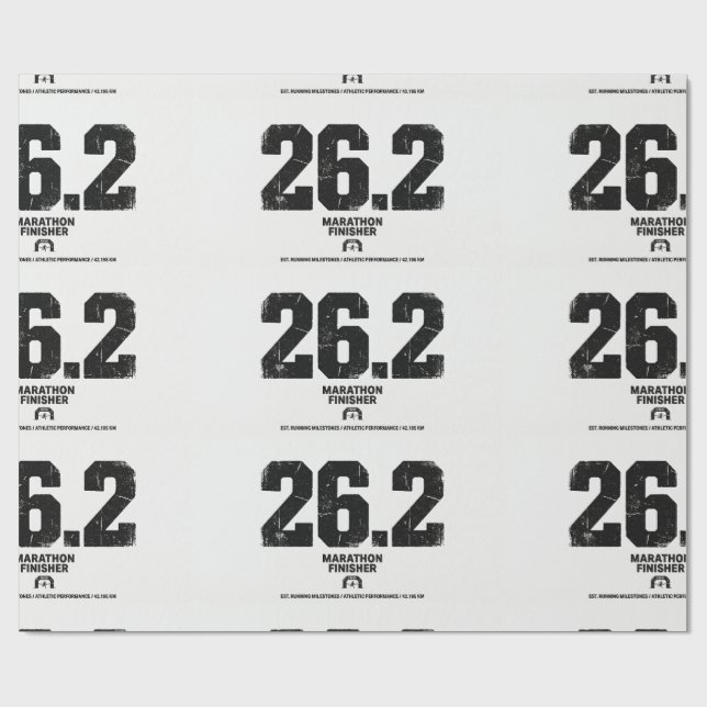 Papier Cadeau Cadeau pour un Marathonien de 42,2 km  (Plat)
