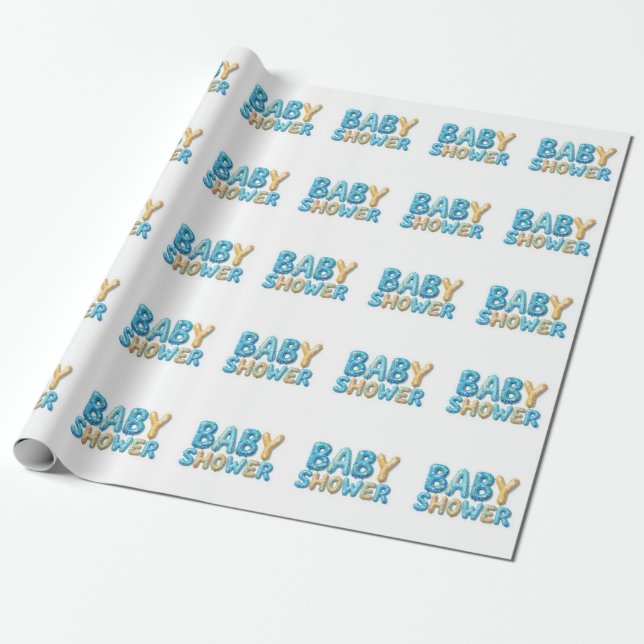 Papier Cadeau Cadeau pour une baby shower (Déroulé)