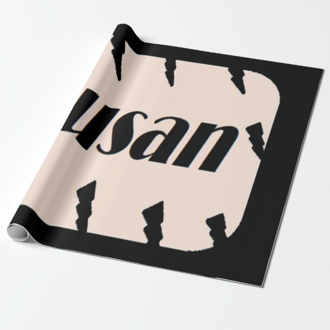 Papier Cadeau Cadeau pour une fille nommée Susan (Déroulé)