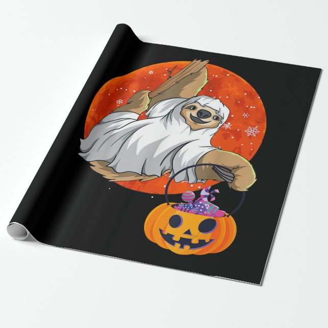 Papier Cadeau Cadeau Spider | Boo Halloween avec Citrouille (Déroulé)