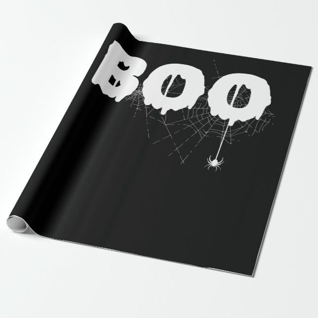 Papier Cadeau Cadeau Spider | Halloween Funny Effrayant Petit Ar (Déroulé)