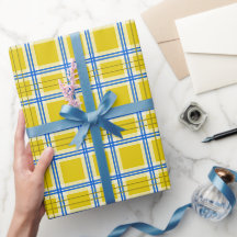 Cadeau Ukrainien Plaid Bleu Et Jaune