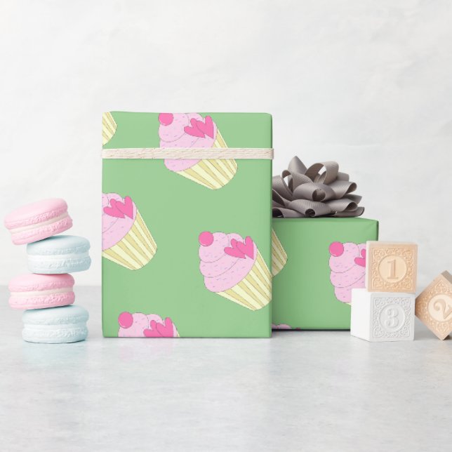 Papier Cadeau Cadeau vert illusima (Baby Shower)